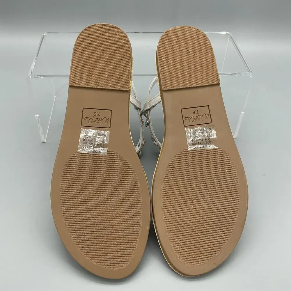 NEW Wild Pair Women’s Krisleyy Thong Sandals White Size 7.5M